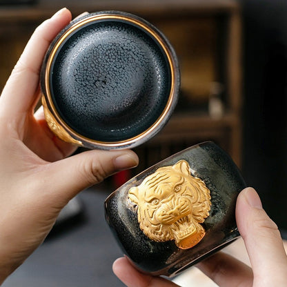 Golden Tiger Teacup