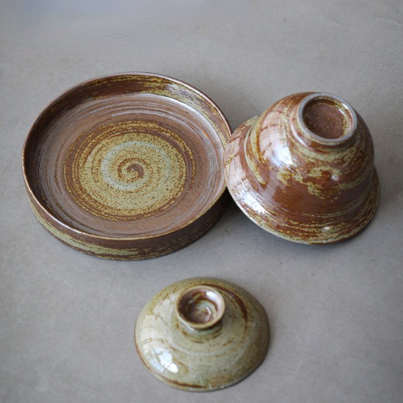 Art Tea Cup JianZhan Tenmoku Mottled Gai Wan