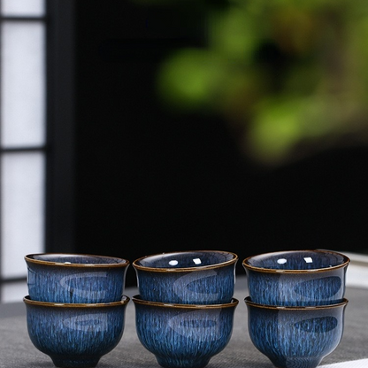 Art Tea Cup JianZhan Tenmoku Tea Set Starry Sky