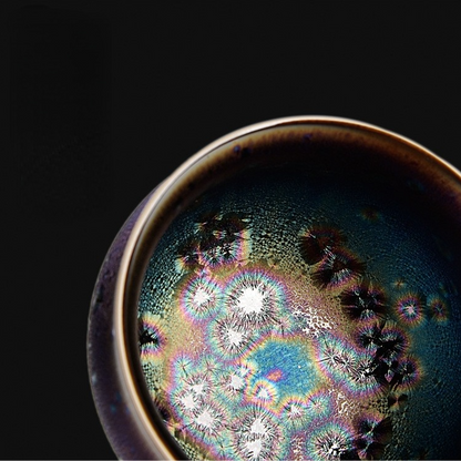 Art Tea Cup JianZhan Tenmoku Peacock Cup