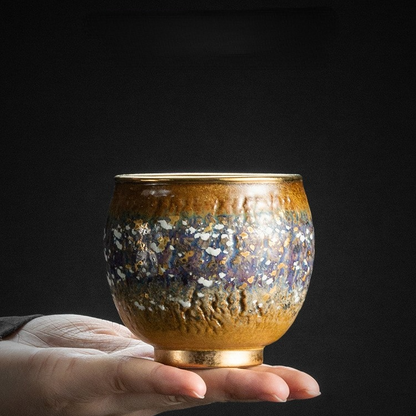 Art Tea Cup JianZhan Tenmoku Teacup Starshine