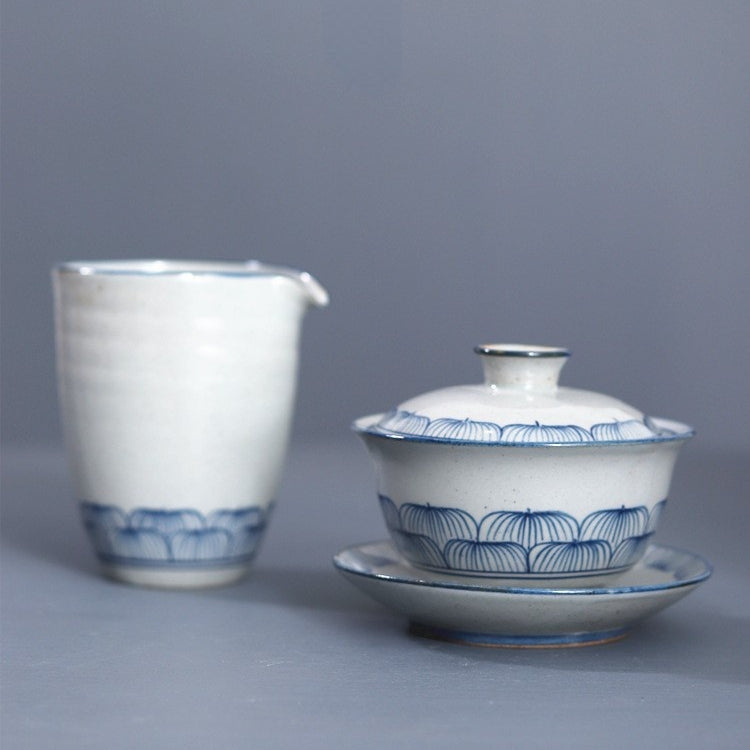 Art Tea Cup JianZhan Tenmoku Gai Wan Wave