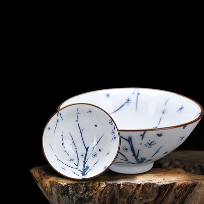 Art Tea Cup Blu & White Porcelain