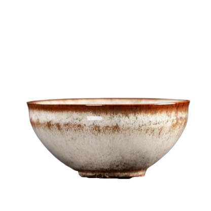 Brown Kiln-Glaze Tea Cup Flowing Glaze