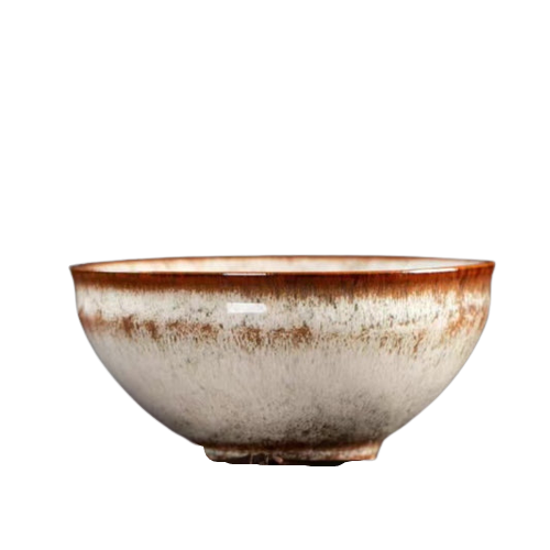 Brown Kiln-Glaze Tea Cup Flowing Glaze