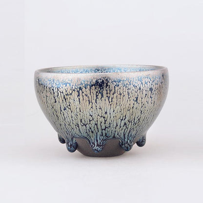 Art Tea Cup JianZhan Tenmoku Teacup Arctic