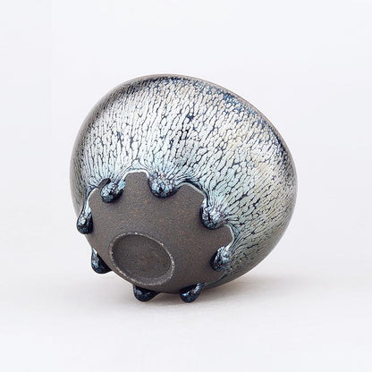 Art Tea Cup JianZhan Tenmoku Teacup Arctic