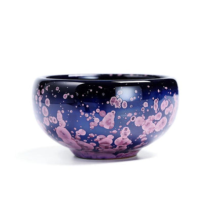 Art Tea Cup JianZhan Tenmoku Teacup Blossom