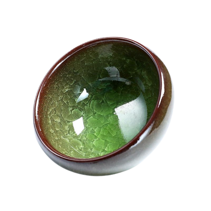 Emerald Green Tenmoku Ceramic Tea Cup