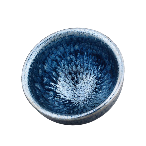 Glacier Tenmoku Ceramic Tea Cup