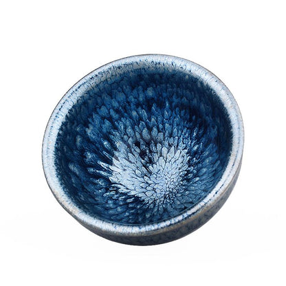 Art Tea Cup JianZhan Tenmoku Tea Cup Glacier