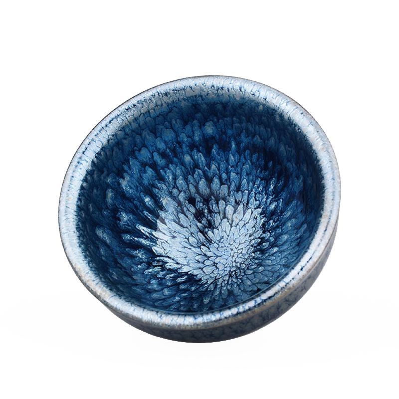 Art Tea Cup JianZhan Tenmoku Tea Cup Glacier