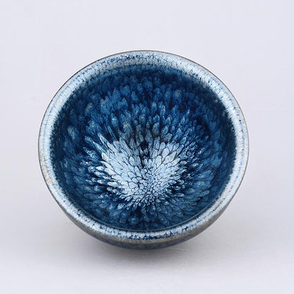 Art Tea Cup JianZhan Tenmoku Tea Cup Glacier