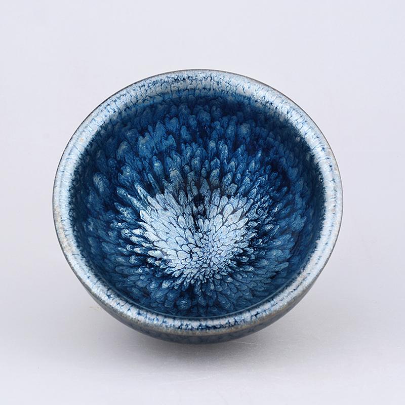 Art Tea Cup JianZhan Tenmoku Tea Cup Glacier