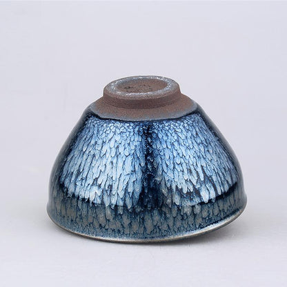 Art Tea Cup JianZhan Tenmoku Tea Cup Glacier