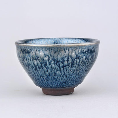 Art Tea Cup JianZhan Tenmoku Tea Cup Glacier
