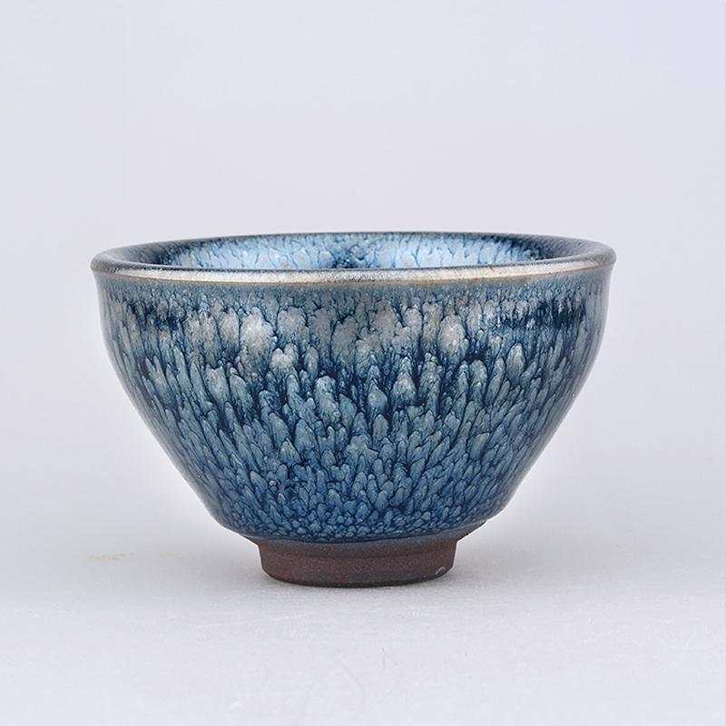 Art Tea Cup JianZhan Tenmoku Tea Cup Glacier