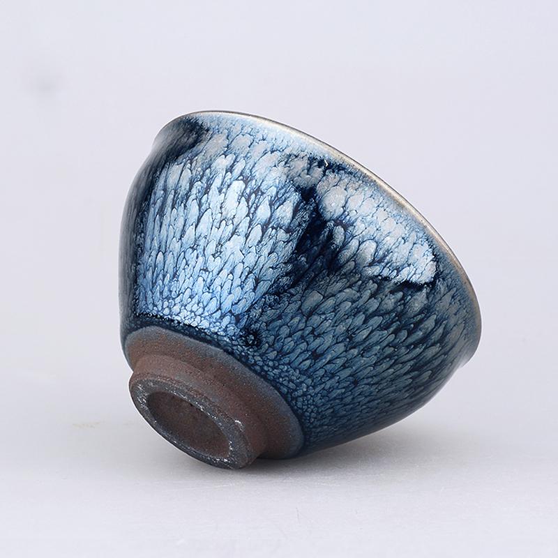 Art Tea Cup JianZhan Tenmoku Tea Cup Glacier