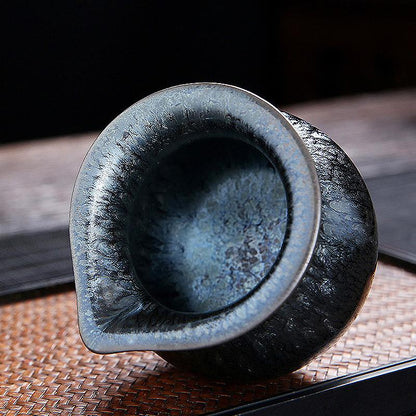 Art Tea Cup JianZhan Tenmoku Tea Set Glacier