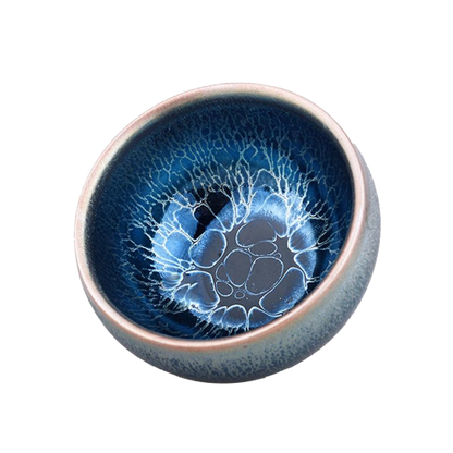 Jellyfish Tenmoku Ceramic Tea Cup
