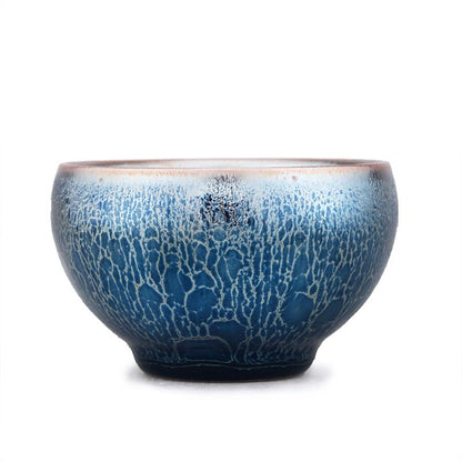 Art Tea Cup JianZhan Tenmoku Tea Cup Jellyfish