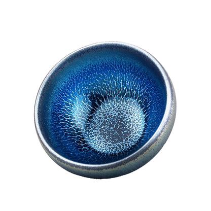 Laser Pattern Tenmoku Ceramic Tea Cup