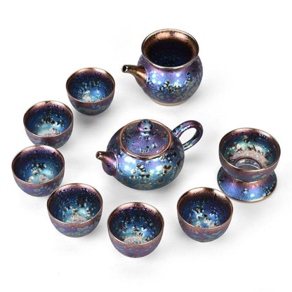 Art Tea Set JianZhan Tenmoku Tea Set Mulan