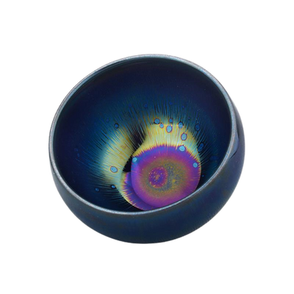 Northern Lights Tenmoku Ceramic Tea Cup