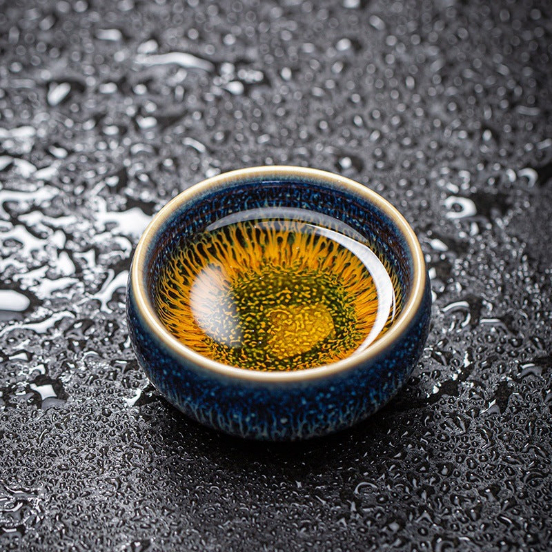 Blue Glaze Texture Tea Cup Gift Set