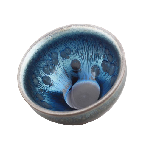 Ocean Flow Tenmoku Ceramic Tea Cup