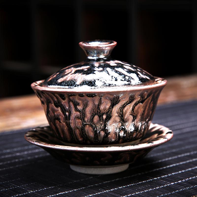Art Tea Cup JianZhan Tenmoku Tea Set Oni