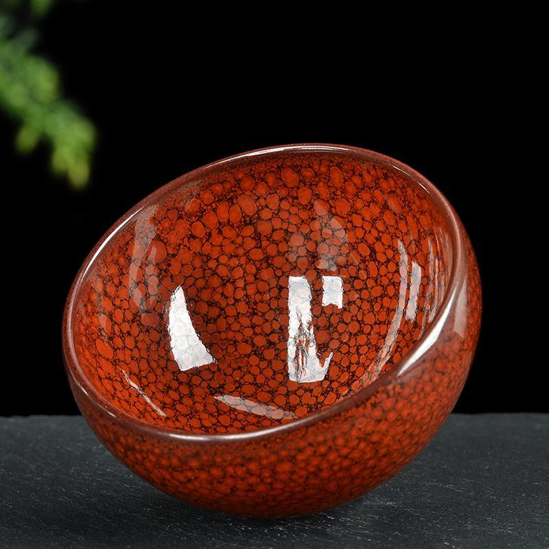 Art Tea Cup JianZhan Tenmoku Orange Tea Cup