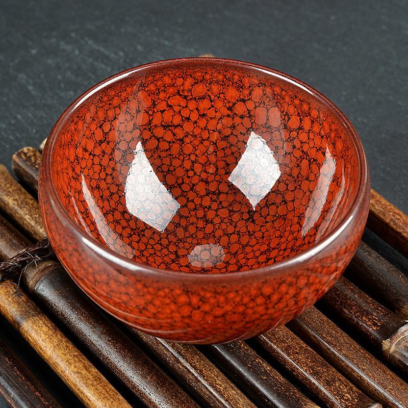 Art Tea Cup JianZhan Tenmoku Orange Tea Cup
