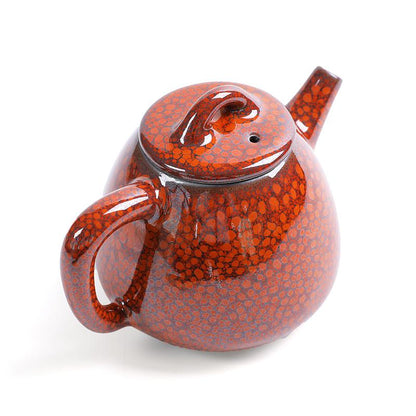 Art Tea Cup JianZhan Tenmoku Orange Teapot