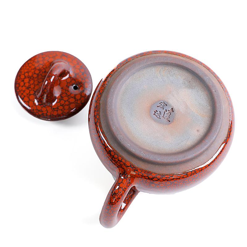 Art Tea Cup JianZhan Tenmoku Orange Teapot