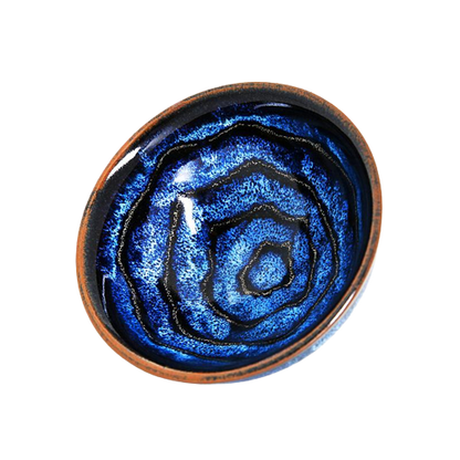 Coiled Dragon Tenmoku Ceramic Tea Cup