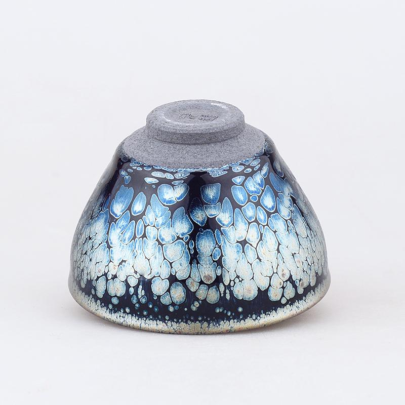 Art Tea Cup JianZhan Tenmoku Teacup Peacock
