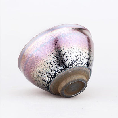 Art Tea Cup JianZhan Tenmoku Teacup Pink