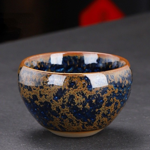 Art Tea Cup JianZhan Tenmoku Teacup Star