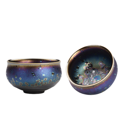 Peacock Blue Lotus Tea Cup