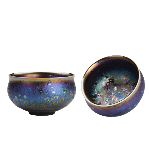 Peacock Blue Lotus Tea Cup
