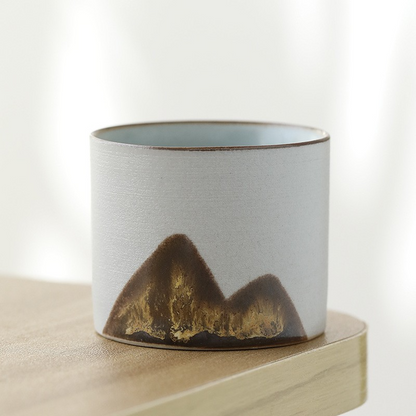 Art Tea Cup JianZhan Tenmoku Teacup Far Mountain