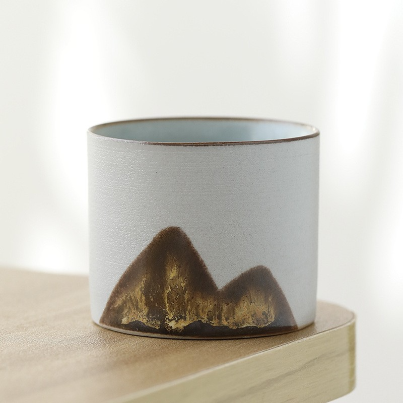 Art Tea Cup JianZhan Tenmoku Teacup Far Mountain