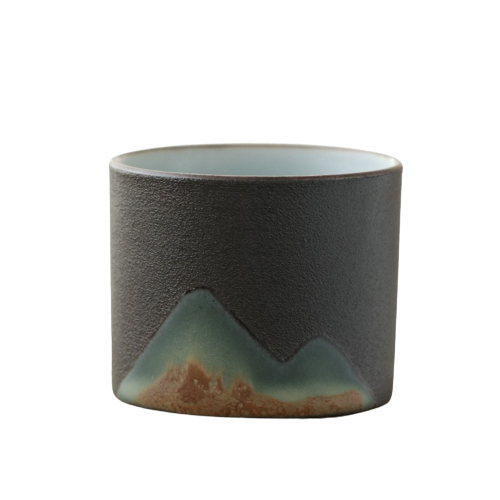 Watercolor Abstract Ceramic Tea Cup