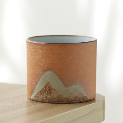 Art Tea Cup JianZhan Tenmoku Teacup Far Mountain
