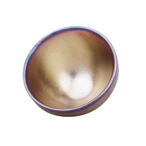 Smooth Dark Tenmoku Ceramic Tea Cup