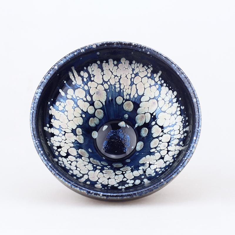 Art Tea Cup JianZhan Tenmoku Teacup Snow