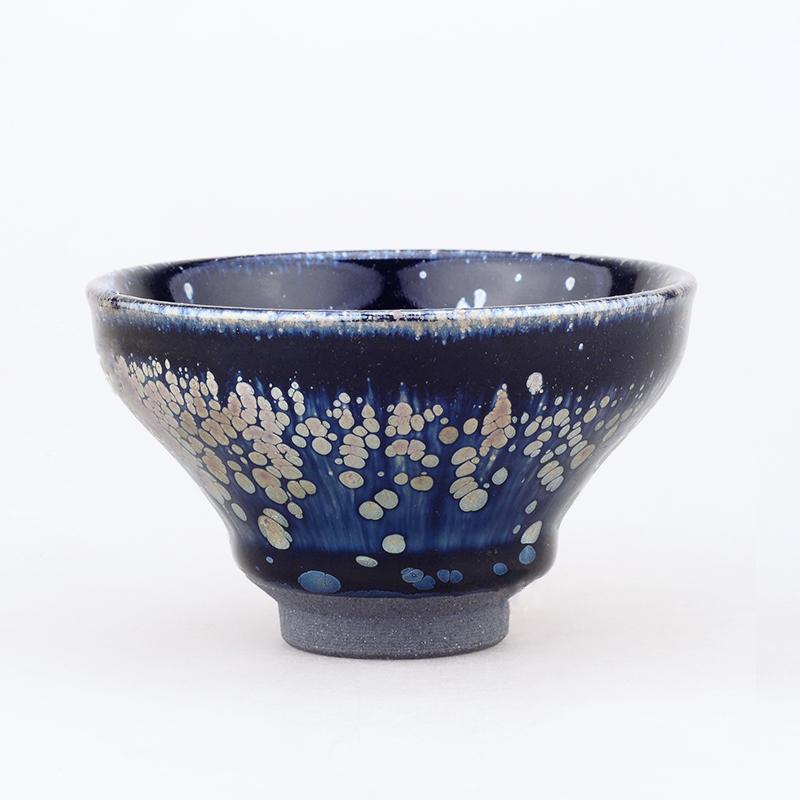 Art Tea Cup JianZhan Tenmoku Teacup Snow