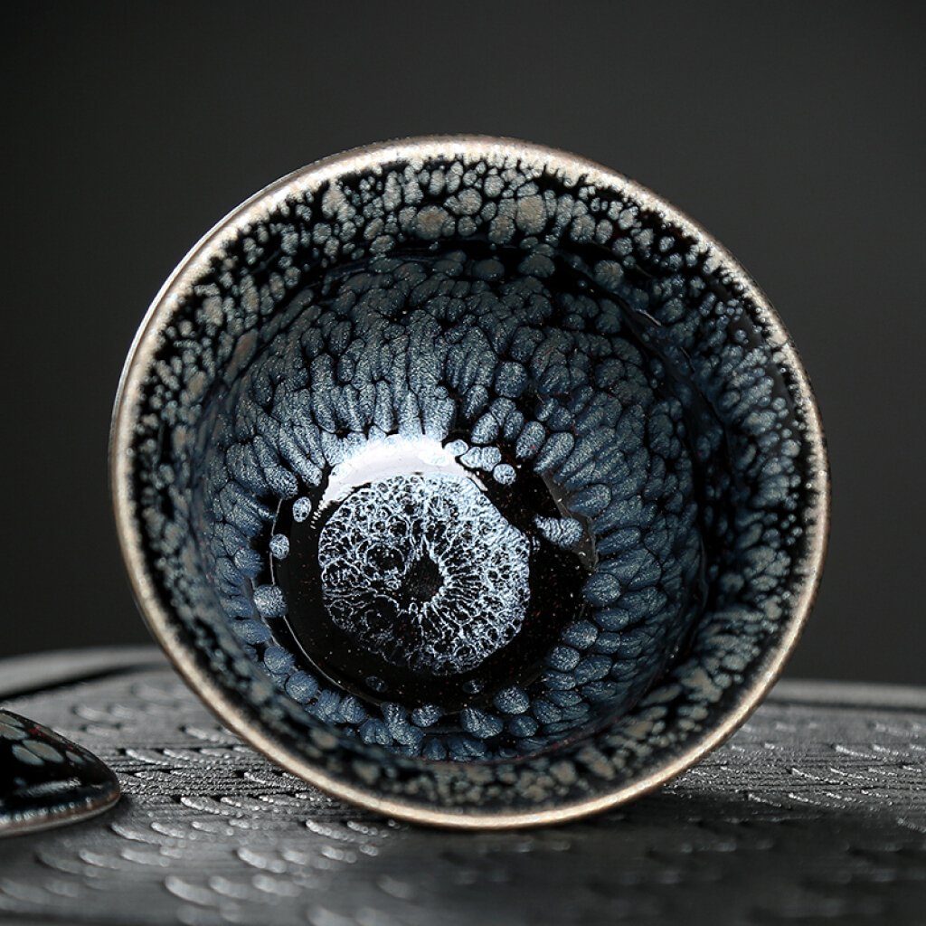 Art Tea Cup JianZhan Tenmoku Tea Set Snowflake
