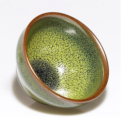 Art Tea Cup JianZhan Tenmoku Teacup Sunflower